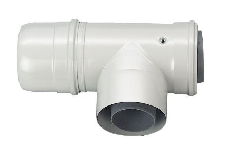 Mutassa a/az Bosch AZB 609/1 ø80/125mm T-idom vizsgálónyílással részleteit Kép Bosch AZB 609/1 ø80/125mm T-idom vizsgálónyílással