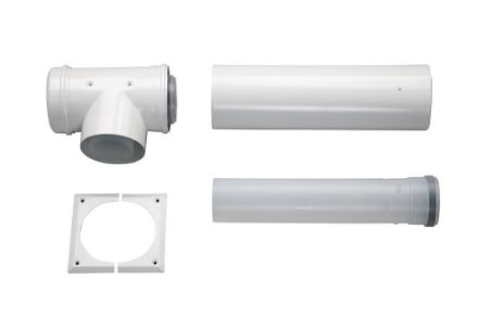 Mutassa a/az Bosch AZB 869/1 Ø100/150mm vízszintes bekötőkészlet kéménybe kötésig részleteit Kép Bosch AZB 869/1 Ø100/150mm vízszintes bekötőkészlet kéménybe kötésig