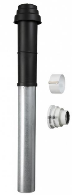 Kép Bosch FC-Set60-C33x függőleges füstgázelvezető készlet, D60/100mm /D80/125>D60/100 szűkítő adapterrel/, L=1169mm (AZB 917 helyett)