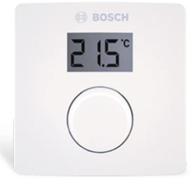 Kép Bosch CR 10H kézi vezérlésű szobatermosztát, LCD kijelző, beépített páratartalom érzékelővel