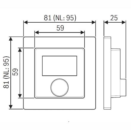 Mutassa a/az Bosch CR 11 kézi vezérlésű szobatermosztát LCD kijelzővel részleteit Kép Bosch CR 11 kézi vezérlésű szobatermosztát LCD kijelzővel