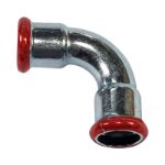 Kép Szénacél 22mm B-B 90° könyök