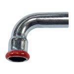Kép Szénacél 22mm K-B 90° könyök