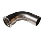 Kép Bänninger 76mm 90°-os KB könyök, INOX (rozsdamentes), SS 304, Hőszivattyús és fűtési rendszerekhez