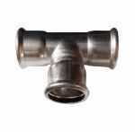 Kép Bänninger 22mm T-idom, INOX (rozsdamentes), SS 304, Hőszivattyús és fűtési rendszerekhez
