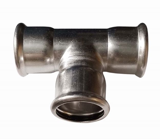 Kép Bänninger 89mm T-idom, INOX (rozsdamentes), SS 304, Hőszivattyús és fűtési rendszerekhez