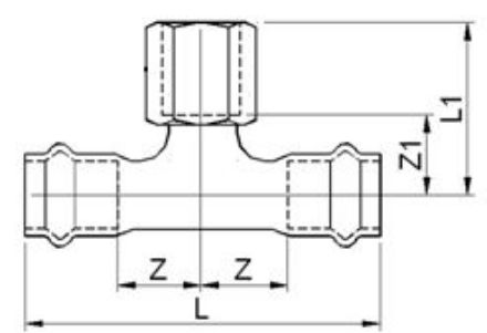Mutassa a/az Bänninger 35mm*1/2"BM T-idom, INOX (rozsdamentes), SS 304, Hőszivattyús és fűtési rendszerekhez részleteit Kép Bänninger 35mm*1/2"BM T-idom, INOX (rozsdamentes), SS 304, Hőszivattyús és fűtési rendszerekhez
