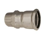 Kép Bänninger 15mm*1/2˝ KM csatlakozó, INOX (rozsdamentes), SS 304, Hőszivattyús és fűtési rendszerekhez