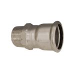 Kép Bänninger 22mm*3/4˝ KM csatlakozó, INOX (rozsdamentes), SS 304, Hőszivattyús és fűtési rendszerekhez