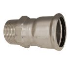 Kép Bänninger 22mm*1˝ BM csatlakozó, INOX (rozsdamentes), SS 304, Hőszivattyús és fűtési rendszerekhez