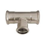 Kép Bänninger 108mm*76mm*108mm szűkített T-idom, INOX (rozsdamentes), SS 304, Hőszivattyús és fűtési rendszerekhez