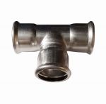 Kép Bänninger 108mm T-idom, INOX (rozsdamentes), SS 304, Hőszivattyús és fűtési rendszerekhez