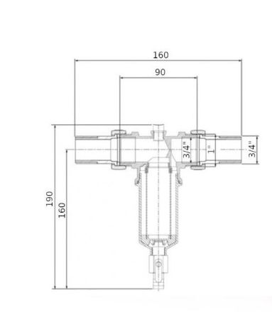 Mutassa a/az BWT 3/4˝ Protector mini vízszűrő, melegvizes kivitel, 70°C, PN25 részleteit Kép BWT 3/4˝ Protector mini vízszűrő, melegvizes kivitel, 70°C, PN25