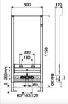 Kép Schell bidé szerelőkeret tartófalhoz vagy fal előtti szereléshez (115cm)