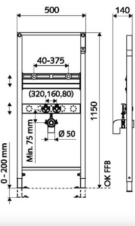 Mutassa a/az Schell MONTUS mosdó szerelőkeret tartófalhoz vagy fal előtti szereléshez (115cm) részleteit Kép Schell MONTUS mosdó szerelőkeret tartófalhoz vagy fal előtti szereléshez (115cm)