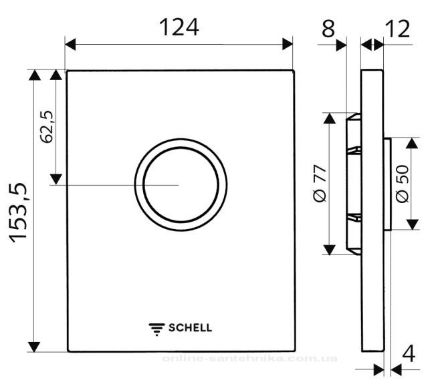 Mutassa a/az SCHELL COMPACT II falba építhető vizelde nyomólap EDITION részleteit Kép SCHELL COMPACT II falba építhető vizelde nyomólap EDITION