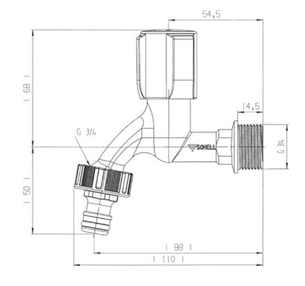 Mutassa a/az Schell COMFORT 3/4˝ tömlővéges kifolyószelep, króm (033580699) részleteit Kép Schell COMFORT 3/4˝ tömlővéges kifolyószelep, króm (033580699)