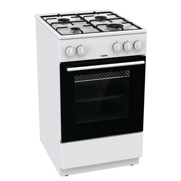 Kép Mora gáztűzhely, P 2241AW1, 4 égős, fehér színben