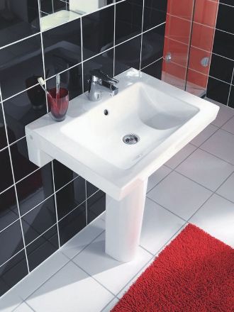 Mutassa a/az Alföldi 5124 R1 (easyplus) középen fúrt, 66x49cm-es mosdó részleteit Kép Alföldi 5124 R1 (easyplus) középen fúrt, 66x49cm-es mosdó