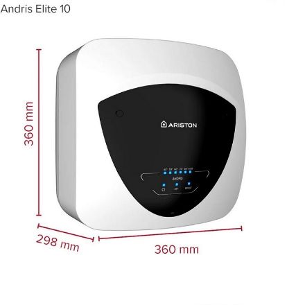 Mutassa a/az Ariston ANDRIS ELITE 10/5 EU, 10 l-es villanybojler, mosogató fölé szerelhető, titánium bevonat, LCD kijelző részleteit Kép Ariston ANDRIS ELITE 10/5 EU, 10 l-es villanybojler, mosogató fölé szerelhető, titánium bevonat, LCD kijelző