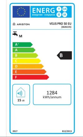 Mutassa a/az Ariston Velis Pro 80 EU villanybojler ("B" energia osztály) részleteit Kép Ariston Velis Pro 80 EU villanybojler ("B" energia osztály)