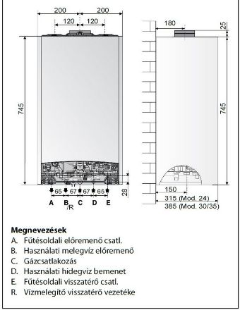 Mutassa a/az Ariston Clas One System 24 fűtő kondenzációs falikazán részleteit Kép Ariston Clas One System 24 fűtő kondenzációs falikazán
