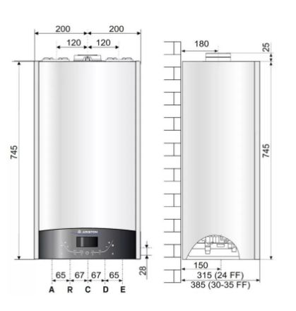Mutassa a/az Ariston Genus One+ System 30 falikazán, kondenzációs fűtő részleteit Kép Ariston Genus One+ System 30 falikazán, kondenzációs fűtő