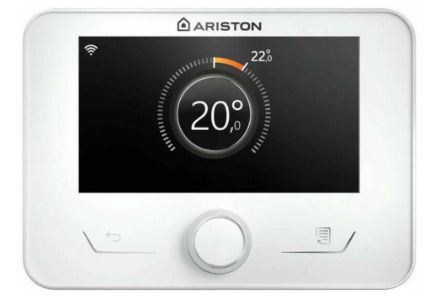 Mutassa a/az Ariston színes HD kijelzős Sensys, Bus rendszerű vezetékes szobatermosztát és rendszervezérlő, fehér részleteit Kép Ariston színes HD kijelzős Sensys, Bus rendszerű vezetékes szobatermosztát és rendszervezérlő, fehér