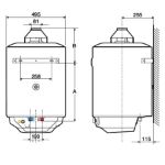 Kép Ariston S/SGA X 120 EE (ErP) kéményes, fali kivitelű gázbojler, alacsony NOx