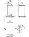 Kép Ariston S/SGA X 200 EE (ErP) kéményes, álló gázbojler, alacsony NOx
