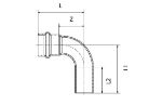 Kép MaxiPro 1.1/8" 90°-os KB ív