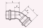 Kép MaxiPro 1/2" 45°-os BB ív
