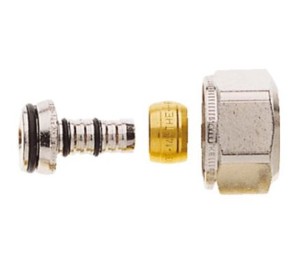 Mutassa a/az Heimeier 16*2mm Alpex cső csatlakozó (G3/4˝), nikkelezett részleteit Kép Heimeier 16*2mm Alpex cső csatlakozó (G3/4˝), nikkelezett