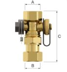 Kép Flamco Flexcontrol tágulási tartálycsatlakozó, avatatlan elzárás elleni védelemmel 3/4"