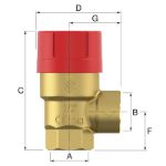 Kép Flamco Prescor 1/2˝, bizt.szelep, 1,5 bar, 120°C, max.hőtelj: 85 kW 27608