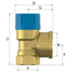 Kép Flamco Prescor B 1˝, bizt.szelep, 8 bar, 95°C (ivóvíz) 29006
