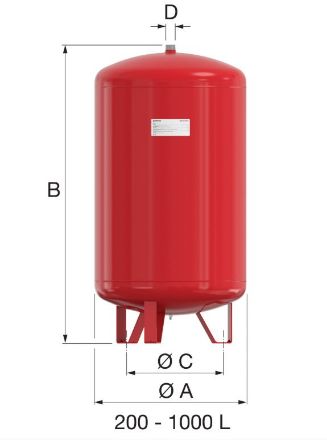 Mutassa a/az Contraflex 250l/1,5 tágulási tartály 6bar részleteit Kép Contraflex 250l/1,5 tágulási tartály 6bar