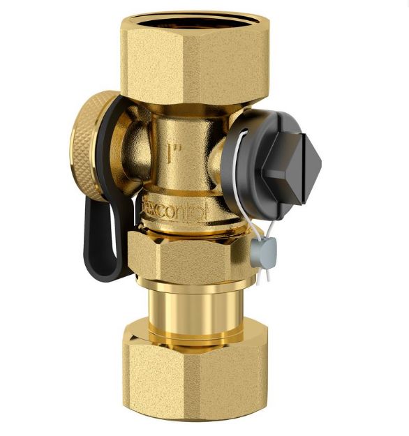 Kép Flamco Flexcontrol tágulási tartálycsatlakozó, avatatlan elzárás elleni védelemmel 1"