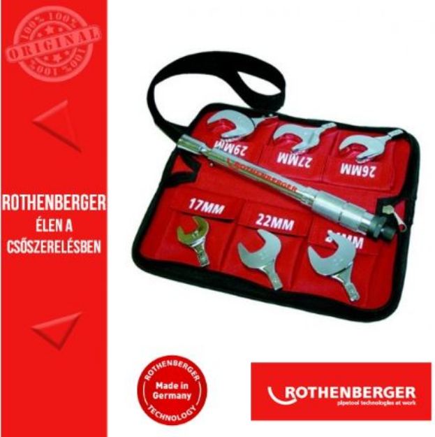 Kép Rothenberger Nyomatékkulcs készlet (17-22-24-26-27-29 mm-es fejekkel)