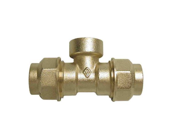 Kép 25-3/4” KPE réz belsőmenetes T-idom