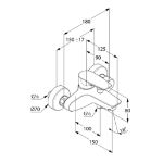 Kép Kludi PURE&SOLID egykaros kádtöltő csaptelep (346810575)