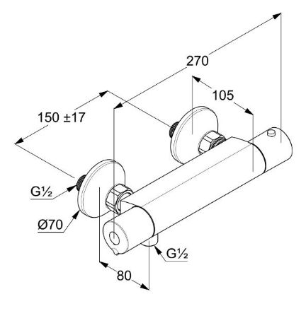 Mutassa a/az Kludi BASIC termosztátos zuhanycsaptelep részleteit Kép Kludi BASIC termosztátos zuhanycsaptelep