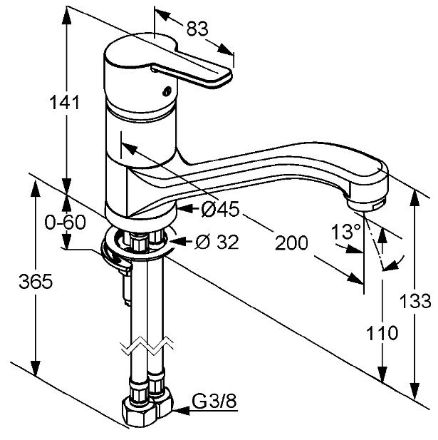 Mutassa a/az Kludi LOGO NEO egykaros álló mosogató csaptelep részleteit Kép Kludi LOGO NEO egykaros álló mosogató csaptelep
