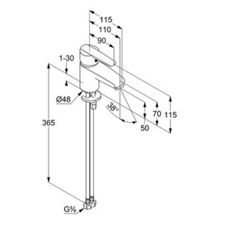 Mutassa a/az KLUDI ACTIVE mosdócsaptelep 50, leeresztőszelep nélkül (383870561) részleteit Kép KLUDI ACTIVE mosdócsaptelep 50, leeresztőszelep nélkül (383870561)