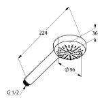 Kép Kludi Logo 1S kézizuhany, krómozott 6810005-00