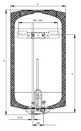Mutassa a/az Hajdu Aquastic AQ ECO 30 ErP elektromos melegvíztároló részleteit Kép Hajdu Aquastic AQ ECO 30 ErP elektromos melegvíztároló