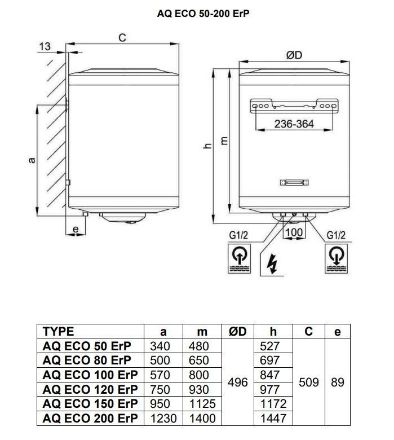 Mutassa a/az Hajdu AQ ECO 120 ErP (Aquastic) elektromos forróvíztároló (2112013540) részleteit Kép Hajdu AQ ECO 120 ErP (Aquastic) elektromos forróvíztároló (2112013540)