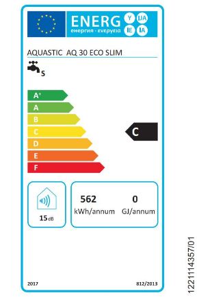 Mutassa a/az Aquastic AQ ECO 30 ErP (új) elektromos melegvíztároló SLIM (vékony) részleteit Kép Aquastic AQ ECO 30 ErP (új) elektromos melegvíztároló SLIM (vékony)