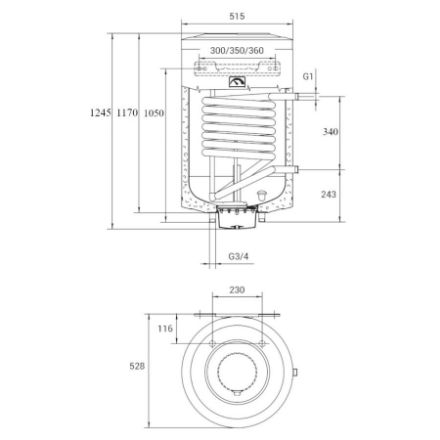 Mutassa a/az Hajdu Aquastic AQ IDE 150F fali indirekt tároló 150 L elektromos pótfűtéssel részleteit Kép Hajdu Aquastic AQ IDE 150F fali indirekt tároló 150 L elektromos pótfűtéssel