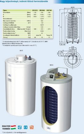 Mutassa a/az Hajdu HR-N30 (120L) nagy teljesítményű indirekt tároló részleteit Kép Hajdu HR-N30 (120L) nagy teljesítményű indirekt tároló
